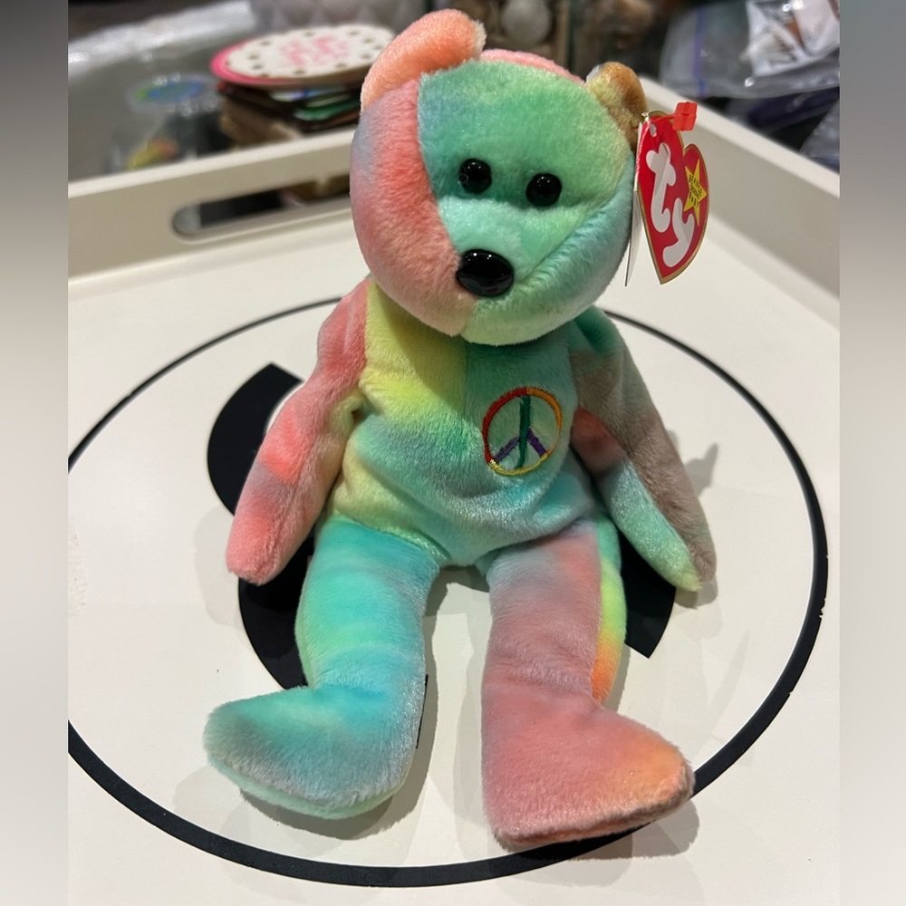 Vintage Peace Beanie Original Baby